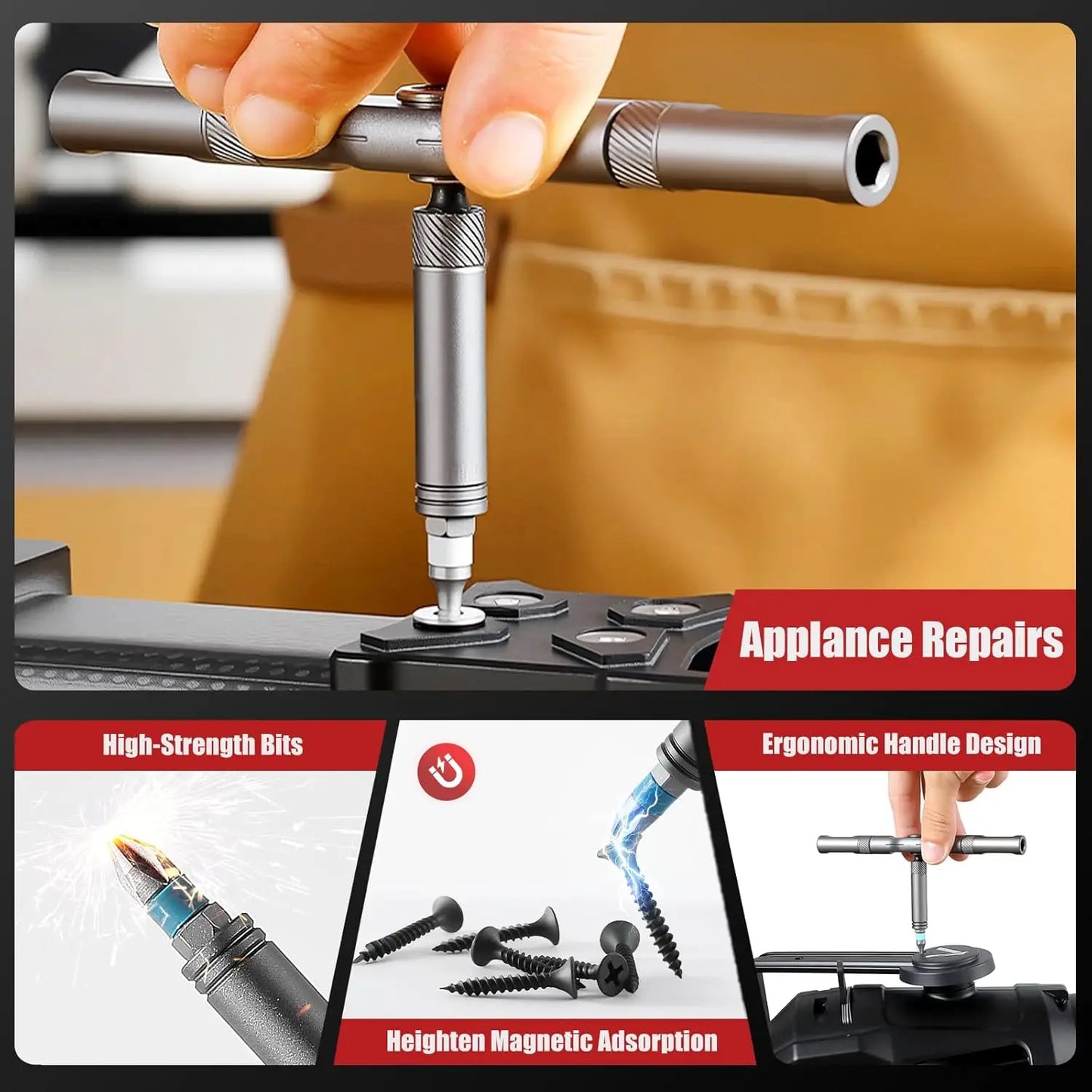 24-in-1 Ratchet Screwdriver Set with Magnetic Bits
