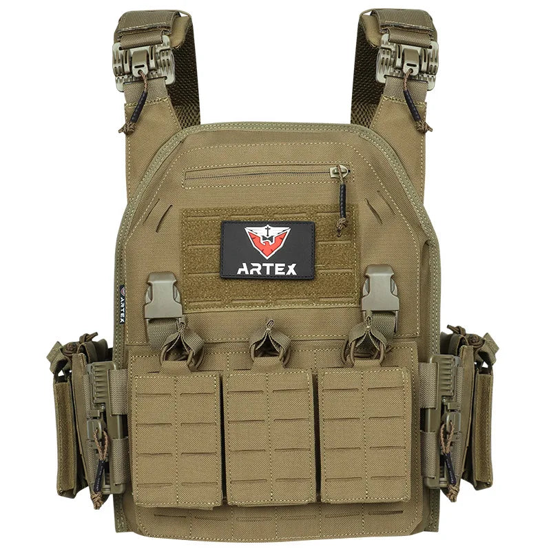 Ranger Green Plate Carrier Vest - Quick Release Molle