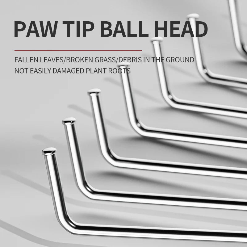 Garden Retractable Rake Stainless Steel Small Size Flower Potted Plant Outdoor Planting Home Garden Forest Tools Long Handle