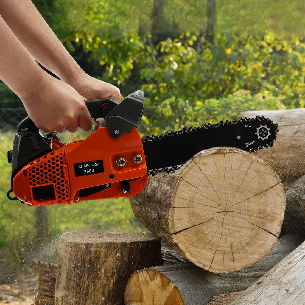 Top Handle Chainsaw Gasoline Chainsaw 2-Stroke Engine Chainsaw 12 Inch Gasoline Chainsaw 25.4Cc