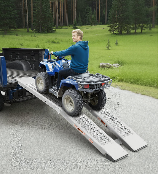Heavy-Duty Steel Loading Ramps 1000 lbs (Pair)