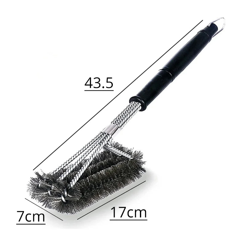 Safe Grill Brush - Bristle Free BBQ Grill Brush - Rust Resistant Stainless Steel Barbecue Cleaner - Great Grilling Accessories