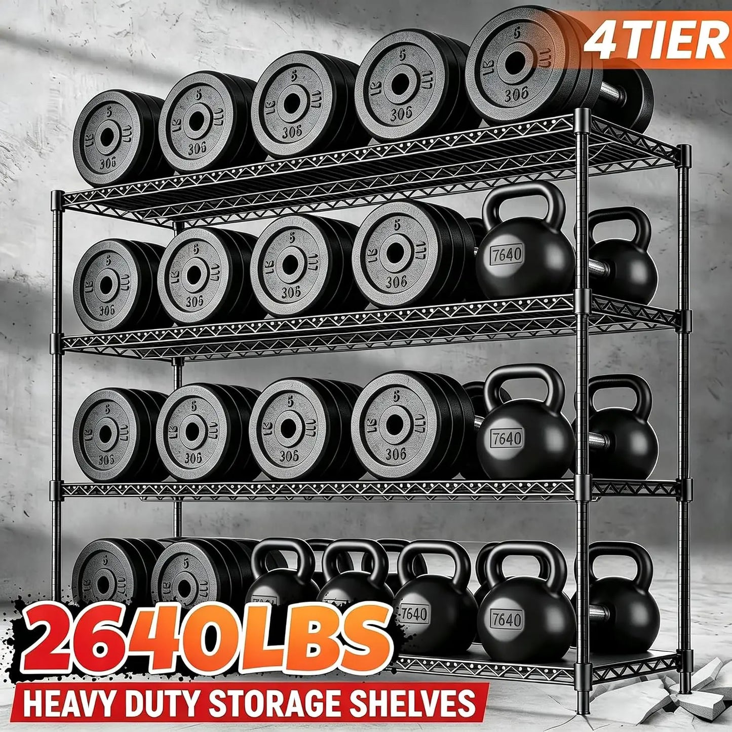 60" Wire Storage Shelving 2640 lbs - Adjustable