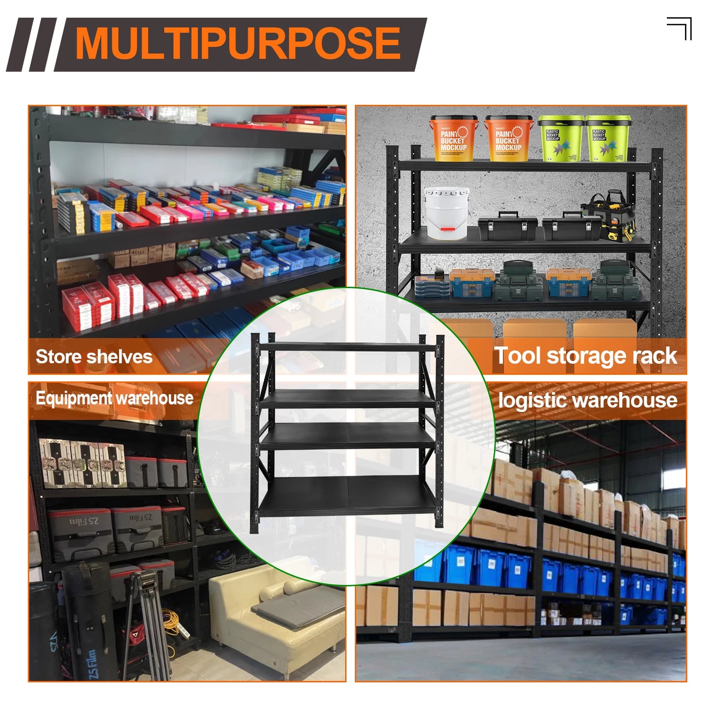 Garage Shelving 6000 lbs Heavy Duty, 4/5 Tier