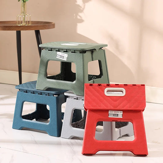 Lightweight Folding Step Stool - Non-Slip Plastic
