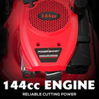Gas Powered 21Inch 144cc Engine 2in1 WalkBehind Push Lawn Mower for Large Yard Maintenance Oil Included Ideal for Residential a