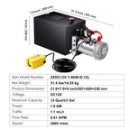 Hydraulic Pump 4-20 Quart Dump Trailer Pump Single Acting Dump Trailer Pump DC 12V Hydraulic Power Unit for Car Lifting