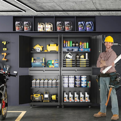 Rolling Garage Cabinet with Locking Doors & Drawer