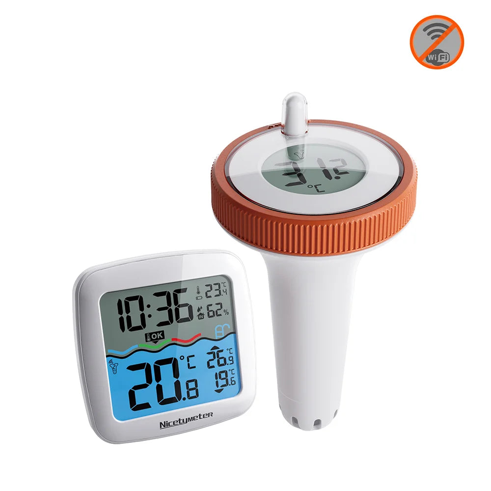 Wireless Pool Thermometer Floating Water Temperature Sensor With LCD Receiver For Swimming Pool Bathtub Aquarium Spa Fish Pond