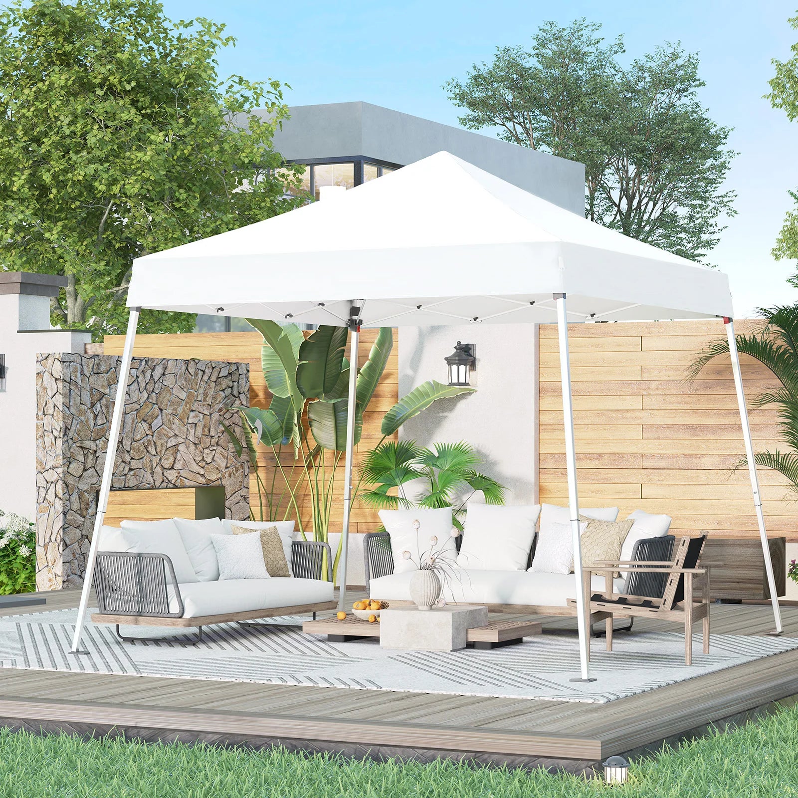 10x10 Outdoor Shade, Easy Set Up Tent, Portable Instant Beach Canopy Tents, Sun Shelter for Events, Parties