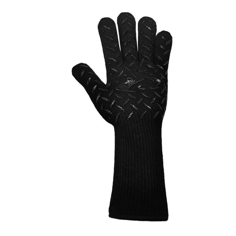 BBQ Microwave Oven Gloves High Temperature Resistance Barbecue Mitts 800 Degrees Fireproof Anti Heat Insulation Glove for Baking