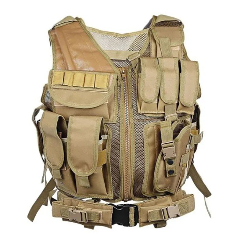 Multi-Pocket SWAT Tactical Vest - Jungle Combat