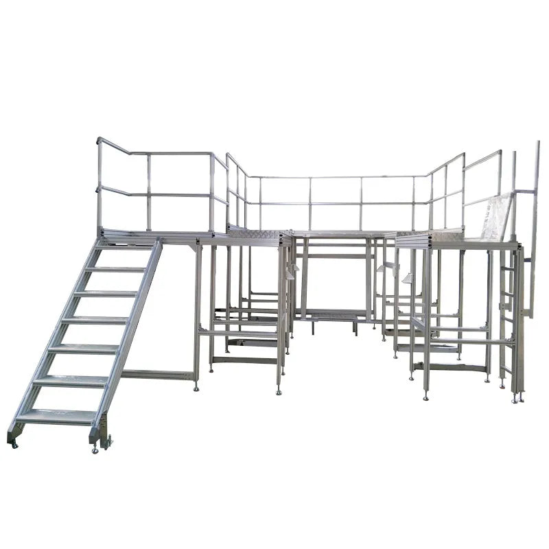 Industrial Machine Step Walkway Assembly Folding Ladders Stairs Platform 3 Step Aluminium Ladder For Sale