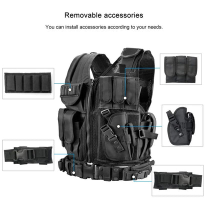 Tactical Security Vest - Adjustable Molle Combat