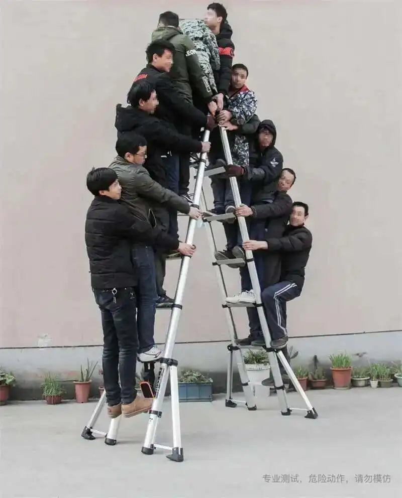 Aluminum Alloy Multifunction Telescopic Ladders Household Folding Herringbone Ladder Safety Engineering Ladders Lift Stairs