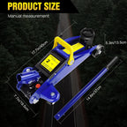 Hydraulic Trolley Floor Jack Heavy Duty 2 Ton Low Profile Lifting for Car Van Garage Tyre Repair Change Tire Emergency