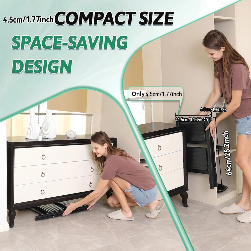 Folding Step Stool Ladder 330 lbs - Non-Slip