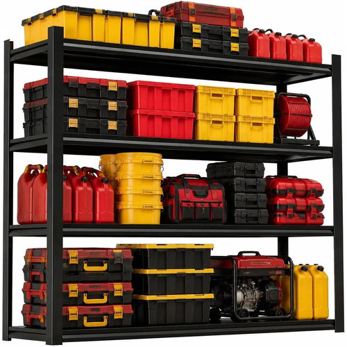 4-Tier Garage Storage Shelves 2500 lbs - Heavy Duty