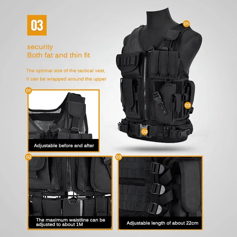 Molle Tactical Mesh Vest - Airsoft & Training