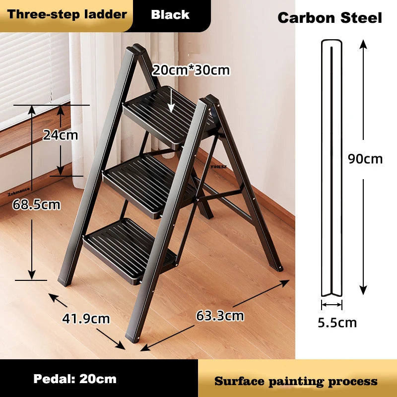 Portable Aluminum Folding Ladder Stool - Indoor