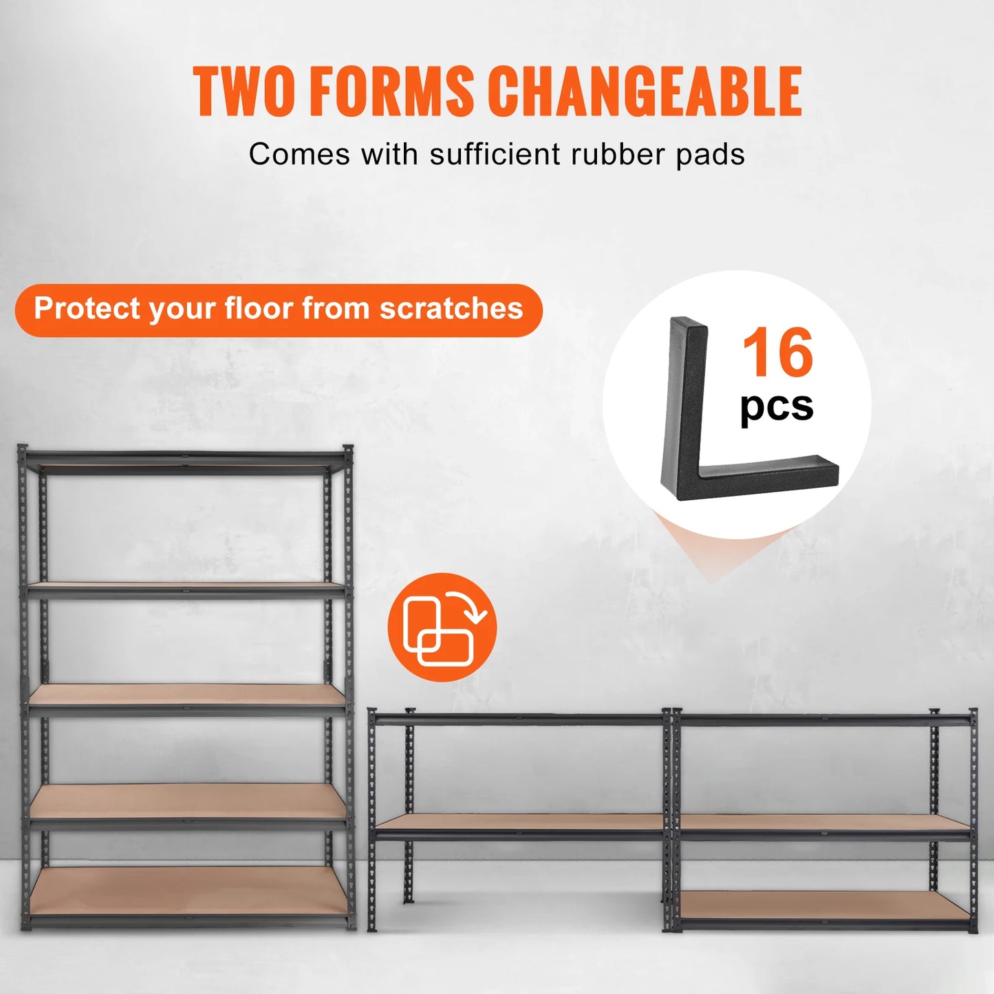 5-Tier Metal Storage Shelving Unit - Heavy Duty