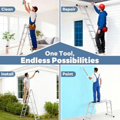 7-in-1 Aluminum Folding Ladder Heavy Duty - Home & RV