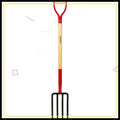 4-Tine Steel Garden Fork, 45-Inch Wood Handle, Heavy Duty Digging Tool for Soil Compost Mulching