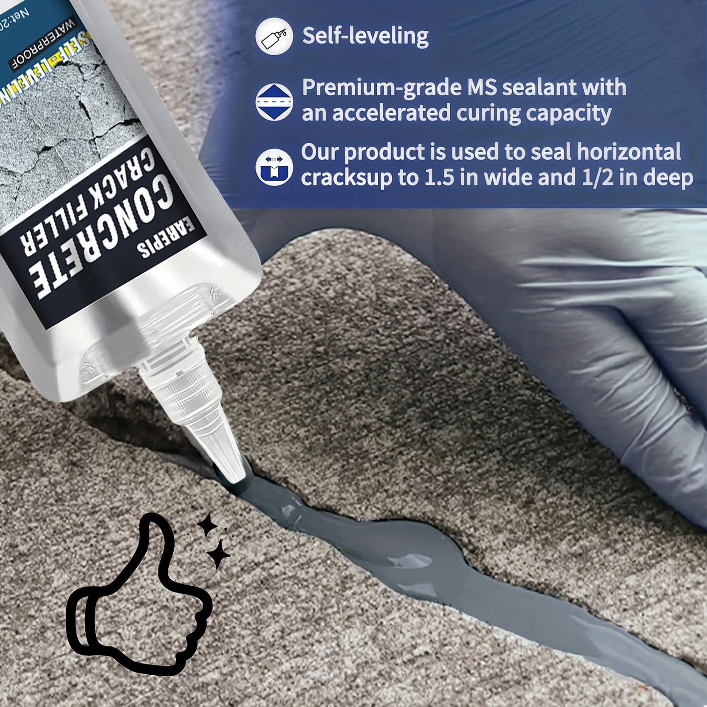 Waterproof Concrete Crack Filler Sealant Glue