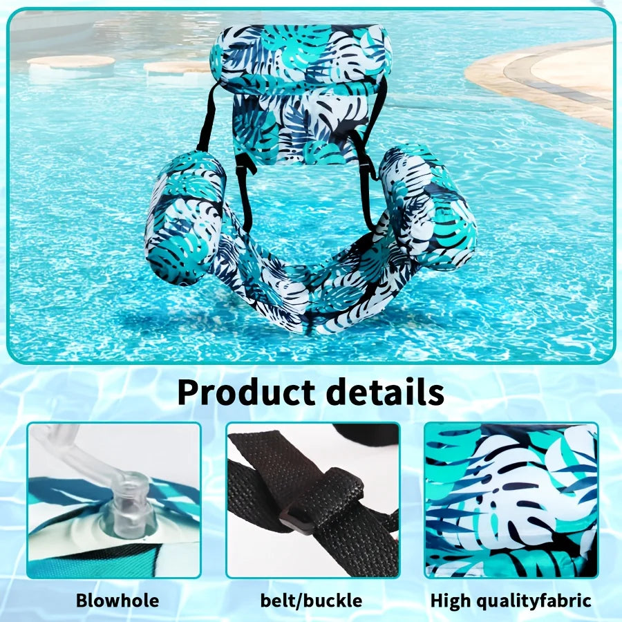 Inflatable Floating Lounger for Adult,Portable Pool Float Chair,Foldable Recliner for Swimming Pool,Lake,Beach Summer Relaxation