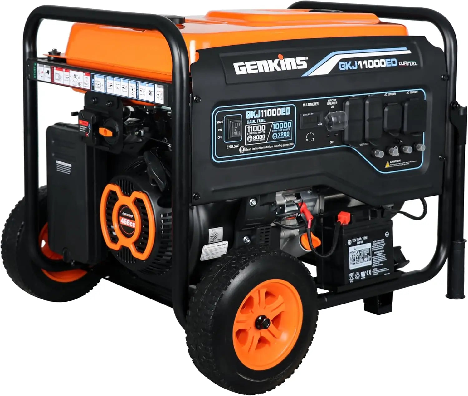 11000 Watt Dual Fuel Portable Generator Home Back Up, Emergercy, RV & Camping Electric Start Gas or Propane