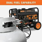 Dual Fuel 120V/240V Portable Generator w/ Electric Start Transfer Switch Ready, 4750-Watt, CARB Compliant