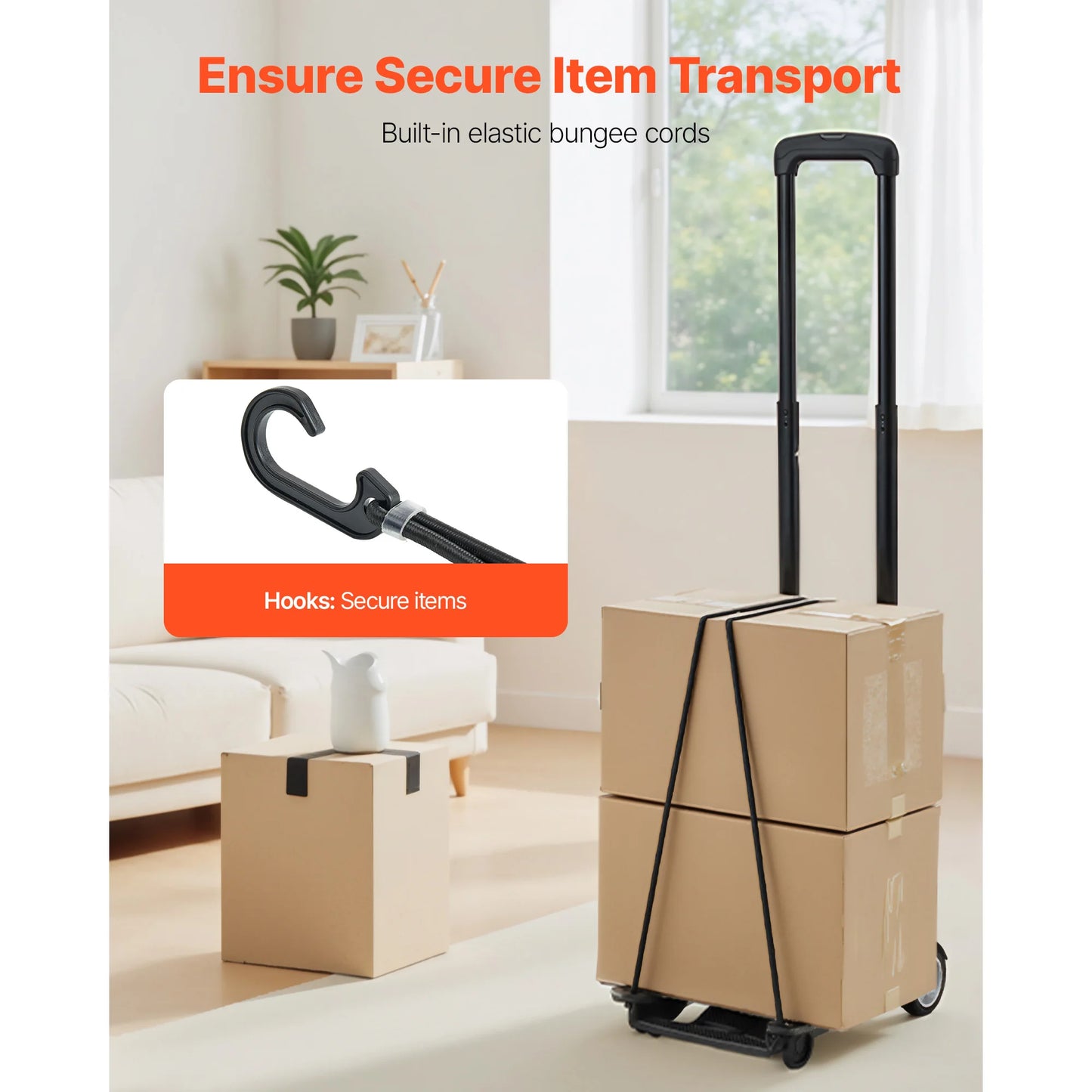 Folding Hand Truck 110 lbs - Collapsible Luggage Cart