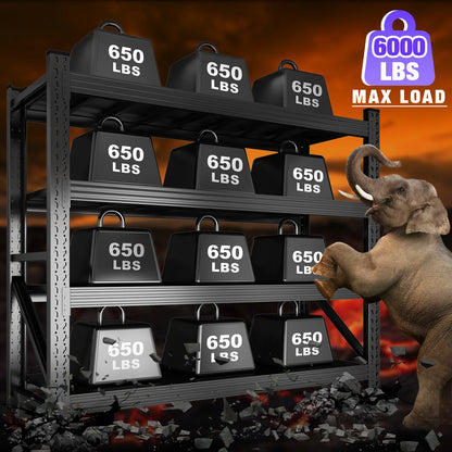 Garage Shelving 6000 lbs Heavy Duty, 4/5 Tier