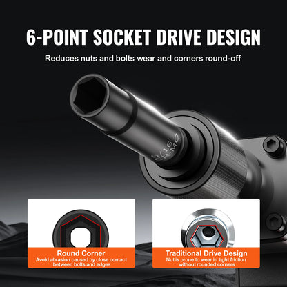Impact Socket Set Deep & Shallow Cr-V with Case