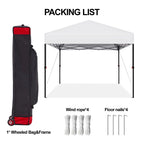 3x3m Pop Up Canopy Tent, Instant Setup, Vented Roof, Waterproof, for Beach, Patio, Camping, with Bag, 8 Stakes & 4 Ropes