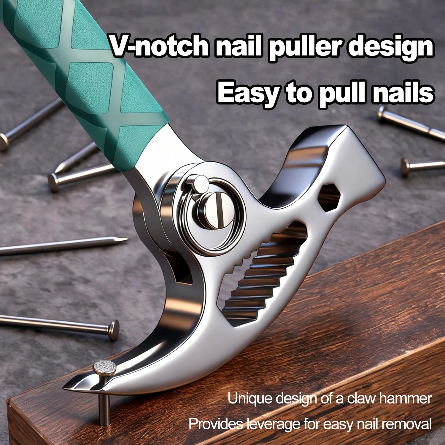 Multi functional sheep horn connected hammer universal wrench pry bar nail lifting woodworking hammer folding sheep horn hammer