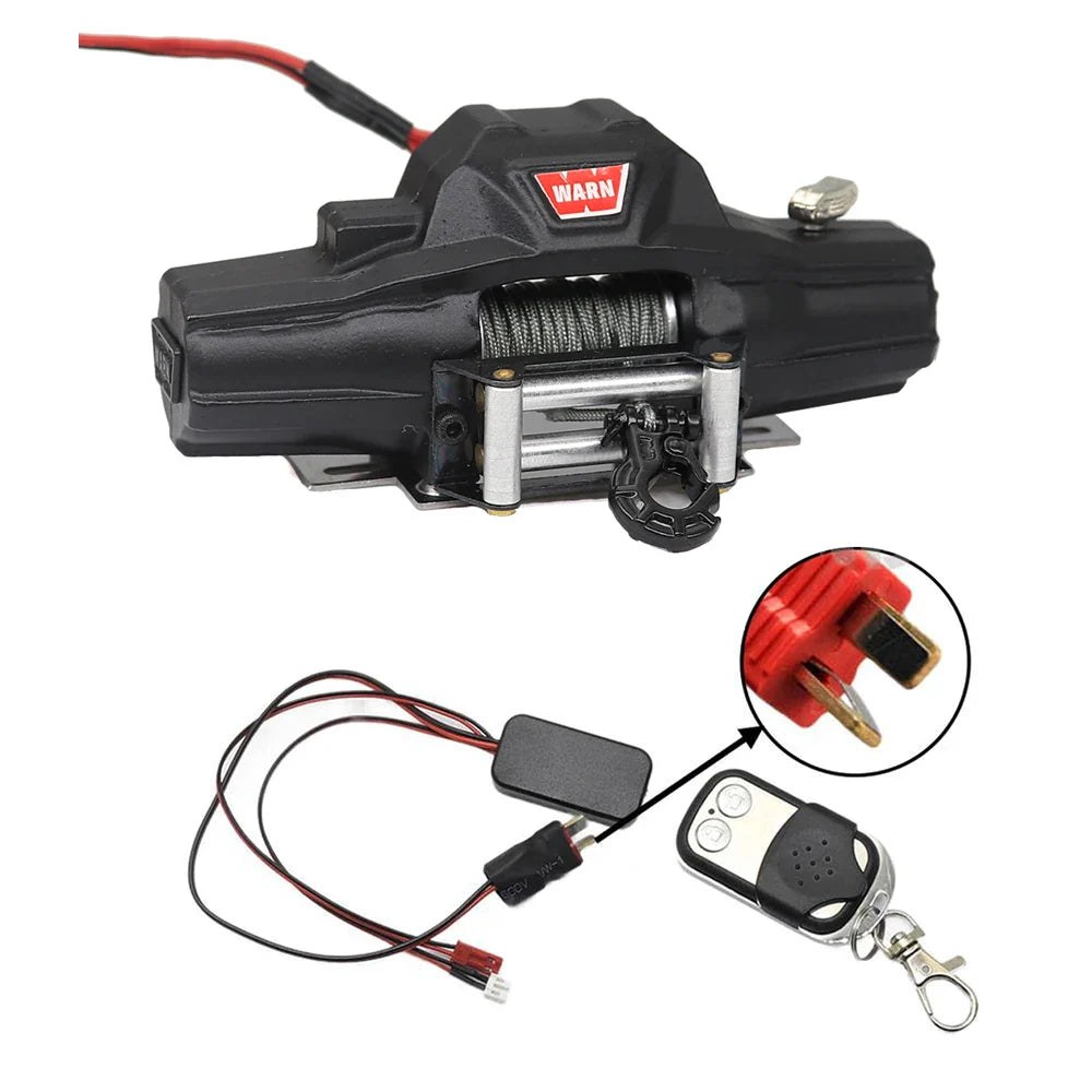 Metal Automatic simulation Simulated Winch for 1/10 1/8 RC Crawler Car Axial SCX10 III 90046 D90 TRX4 TRX-6 D110 90046 Redcat