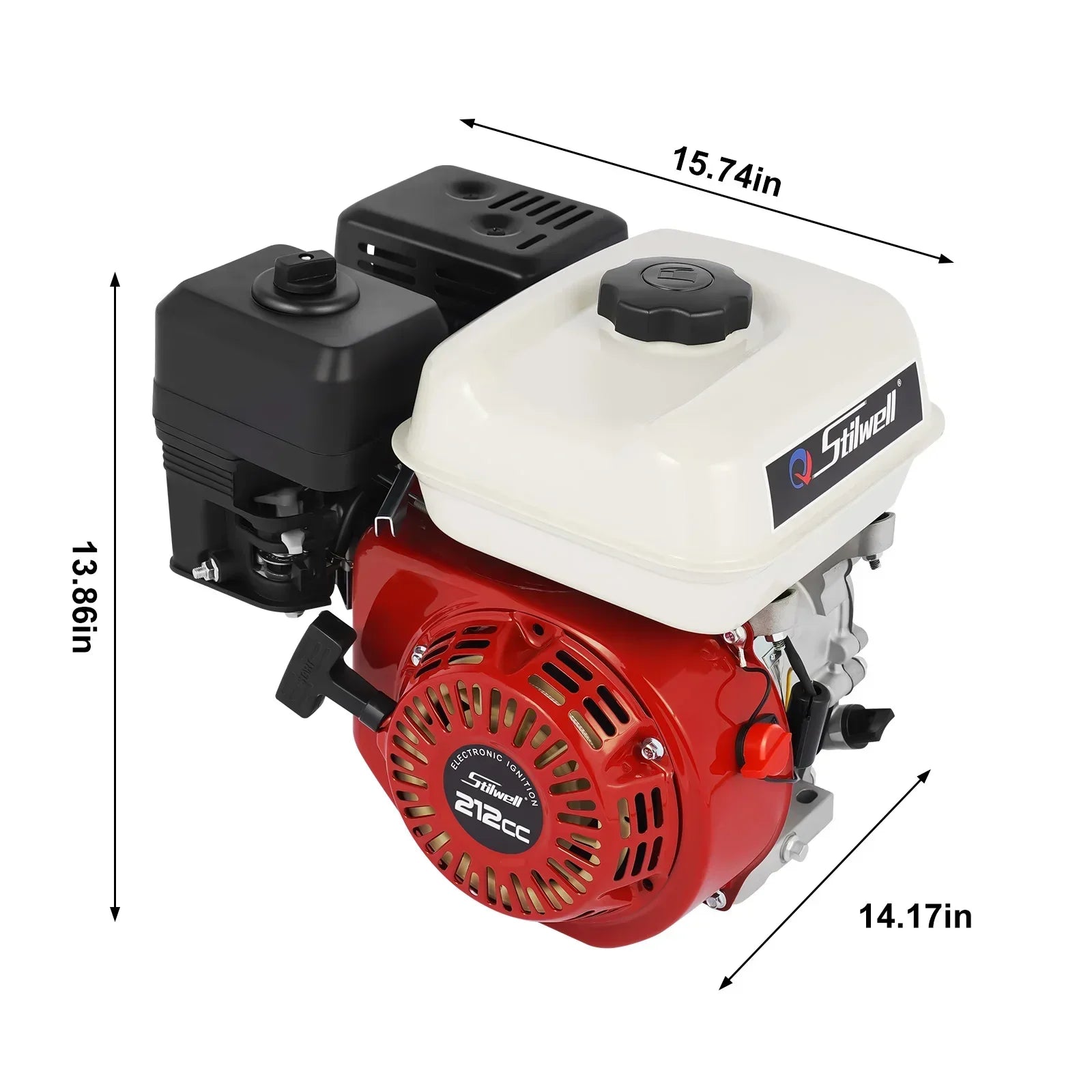 6.5HP 4-Stroke Gas Engine for Honda GX160 OHV  Pull Start  Air Cooling System 200cc