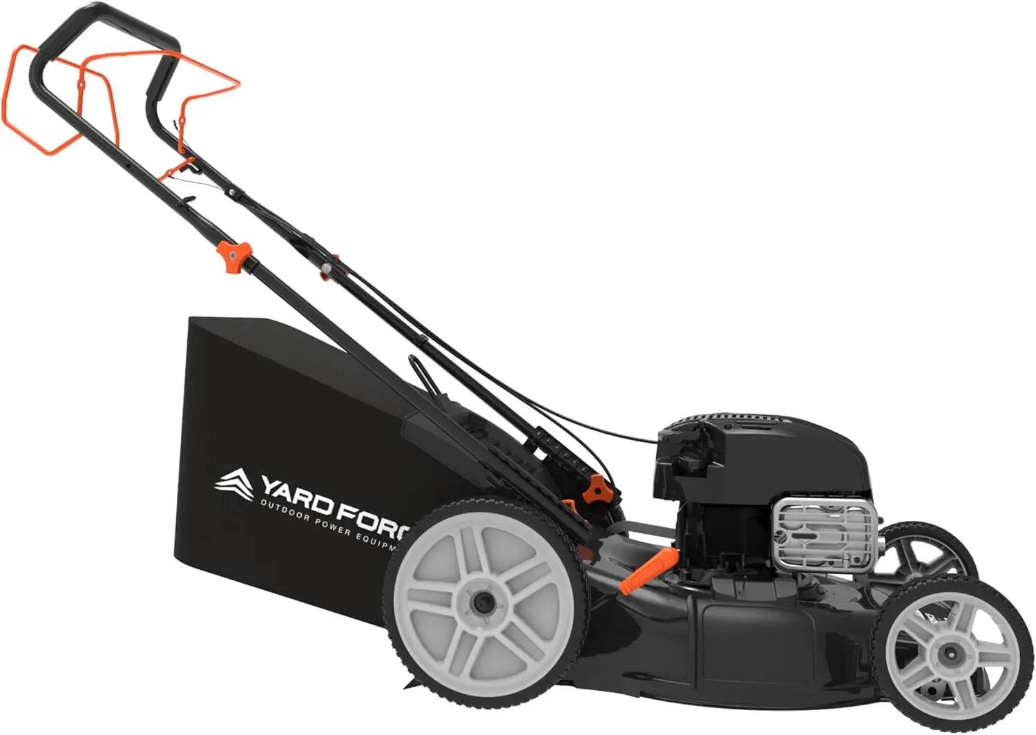 Self Propelled Lawn Mower Yard Force Briggs Stratton 150cc Engine 22-inch Deck 3-in-1 Mulch Bag Side Discharge 12-inch Wheels