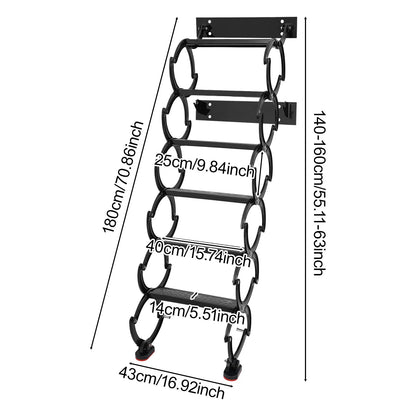 Wall Mounted Pull-Down Attic Ladder 6/7/8 Steps