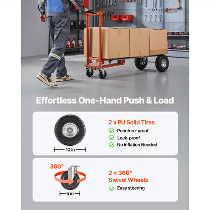4-in-1 Aluminum Hand Truck Dolly 1000 lbs