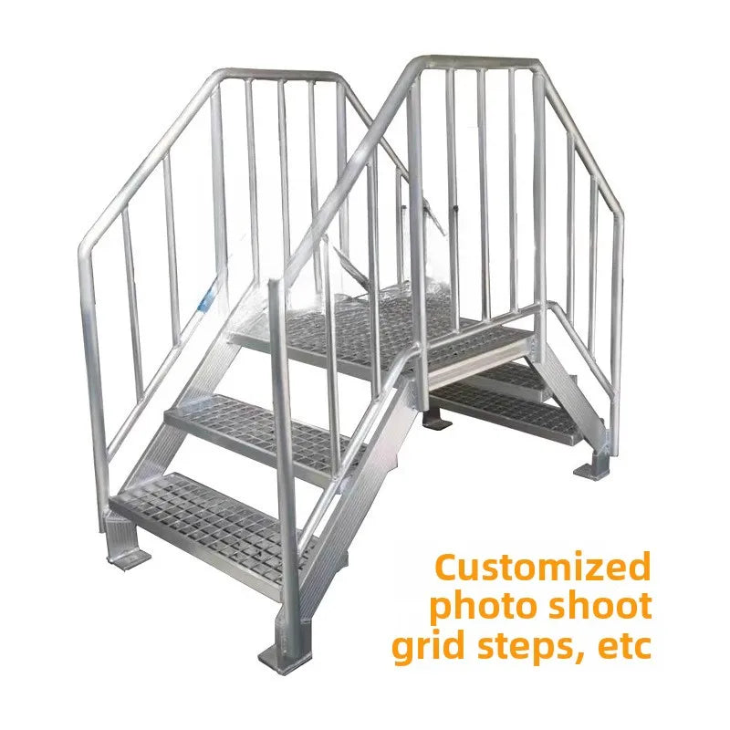 Aluminum alloy welded cross-line ladder Industrial climbing ladder Mobile cross-line ladder Disassembly and assembly