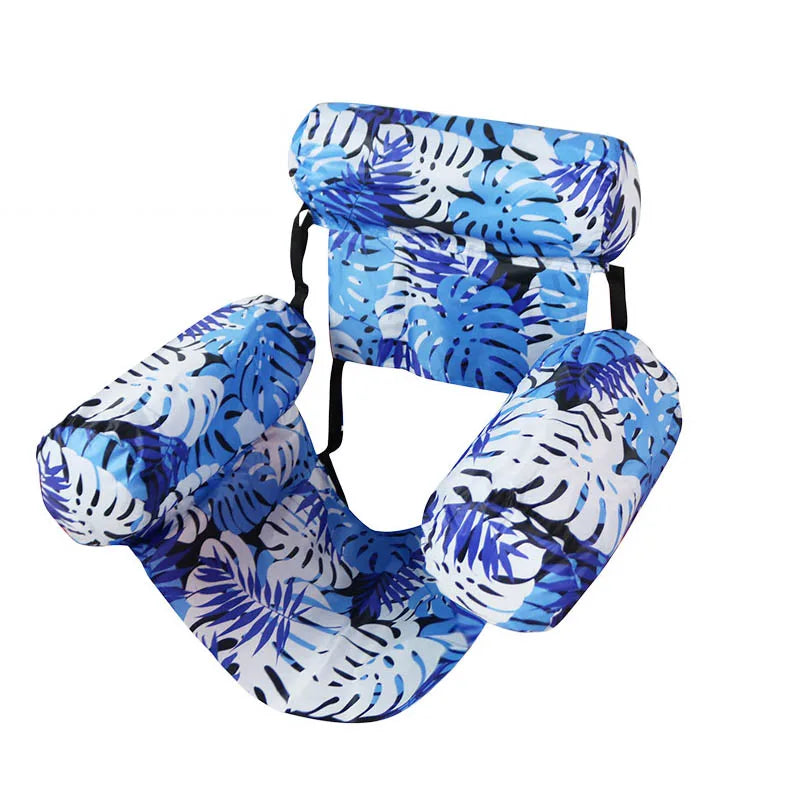 Summer Pool Water Hammock Air Mattresses Bed Beach Water Sports Lounger Inflatable Foldable Floating Row Swimming Chair