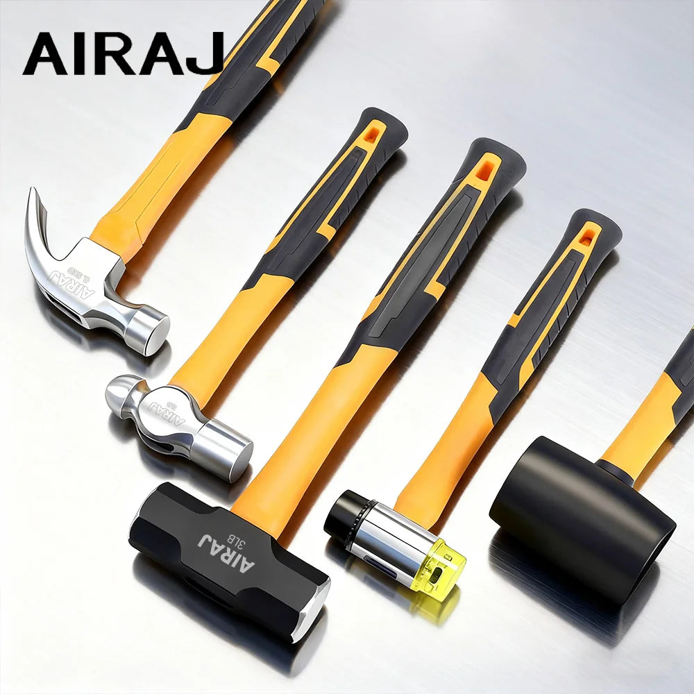 Hammer Set,Rubber Mallet,Claw Hammer With Shock Reduction Grip Fit for Indoor and Outdoor Furniture Decoration