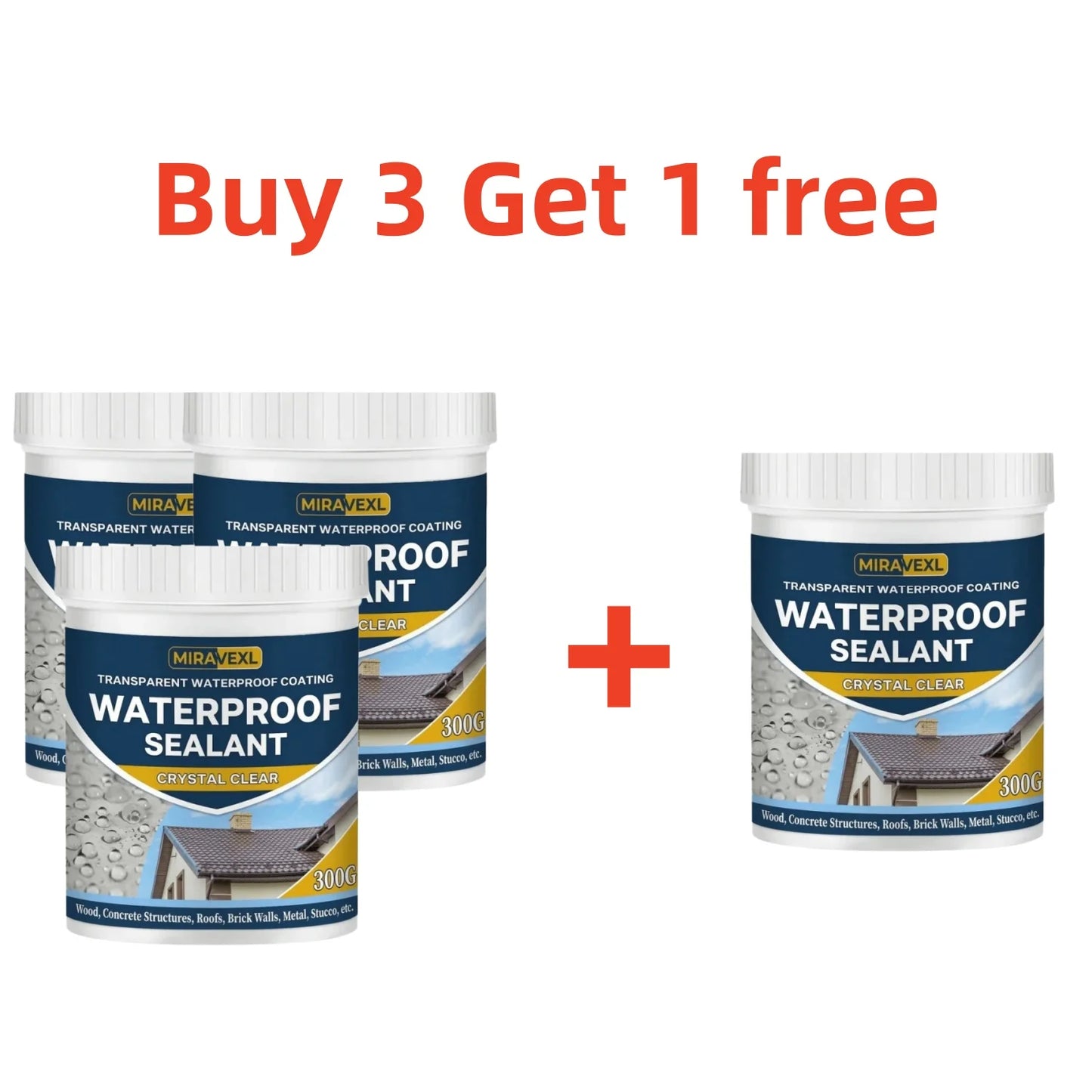 Crystal Clear Waterproof Sealant - Anti-Leak Coating