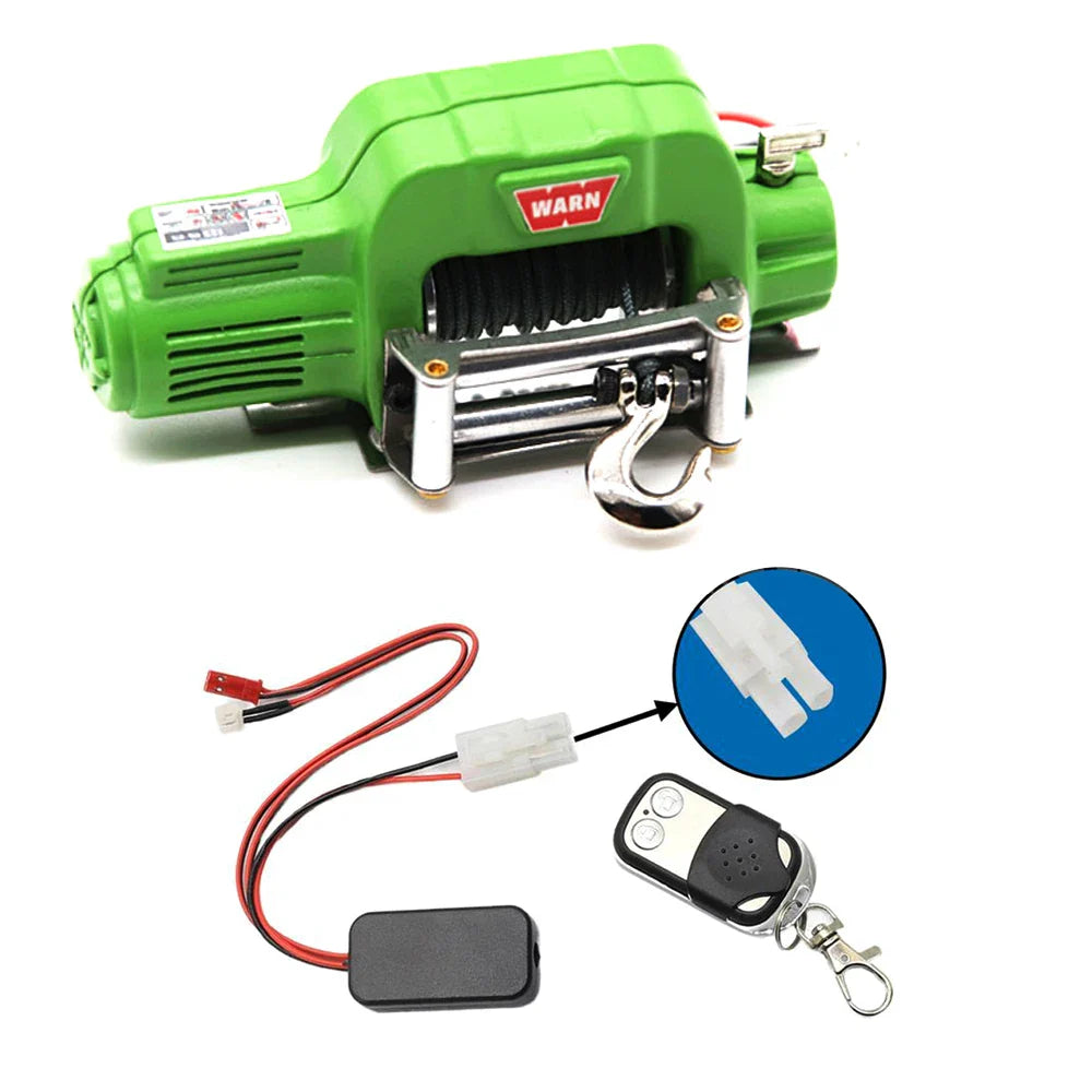 Metal Automatic simulation Simulated Winch for 1/10 1/8 RC Crawler Car Axial SCX10 III 90046 D90 TRX4 TRX-6 D110 90046 Redcat