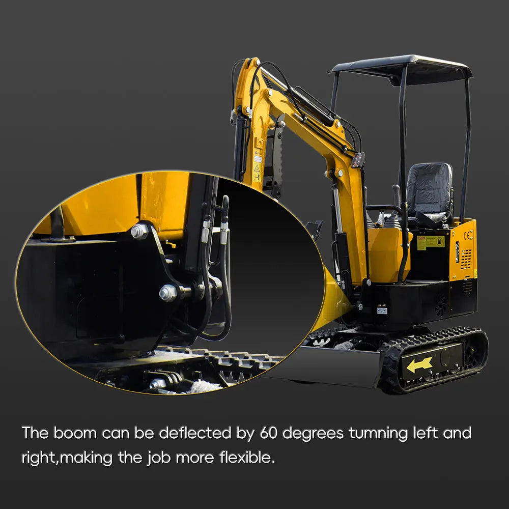 13.5HP Mini Excavator Gasoline Engine Crawler Excavator Agricultural Hydraulic Small Digger for Garden Farm