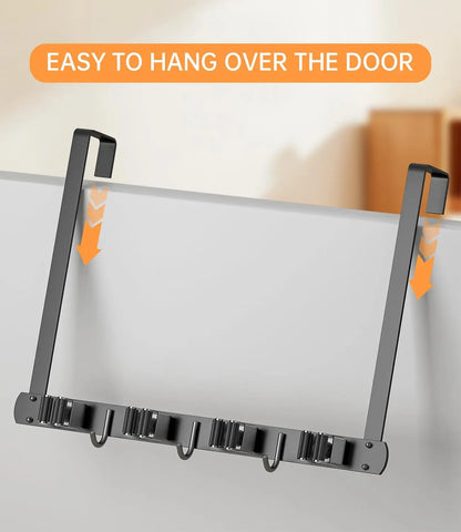 Stainless Steel Broom & Mop Holder - No Drilling