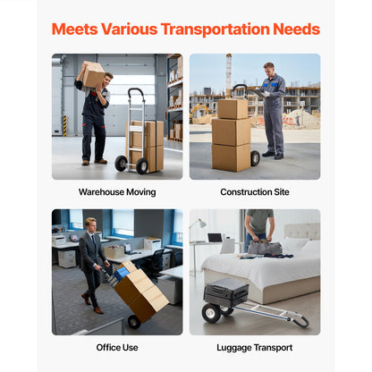 Hand Truck Dolly 500 lbs with Non-Slip Wheels
