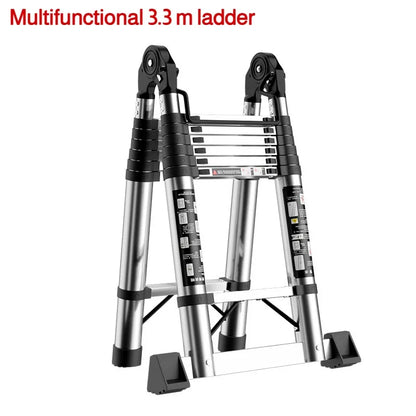 1.9-3.5M Stainless Steel Telescopic Folding Ladder